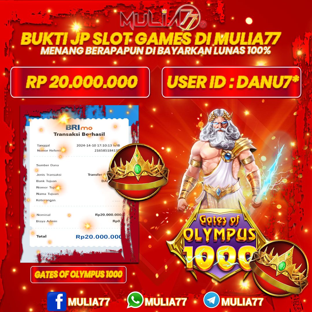 Menang Jackpot Slot Online Gacor MULIA77 Resmi Rp 20.000.000